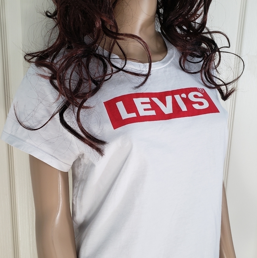 LEVI'S White Short Sleeve Tee Women's Medium